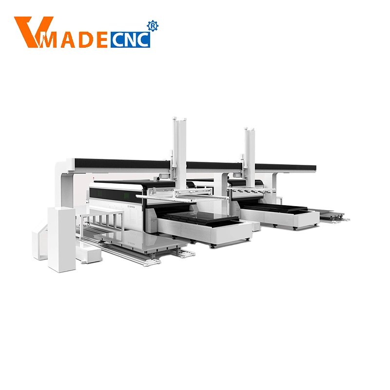 Double Feeder Working Table Carbon Steel CNC Fiber Laser Cutting Machine 1500*3000mm