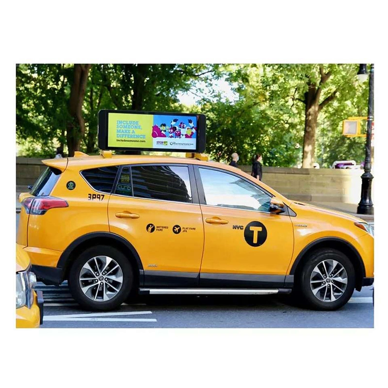 P2.5 Outdoor Full Color Taxi Car Top Double Side Advertising Screen Taxi Roof LED Billboard Display