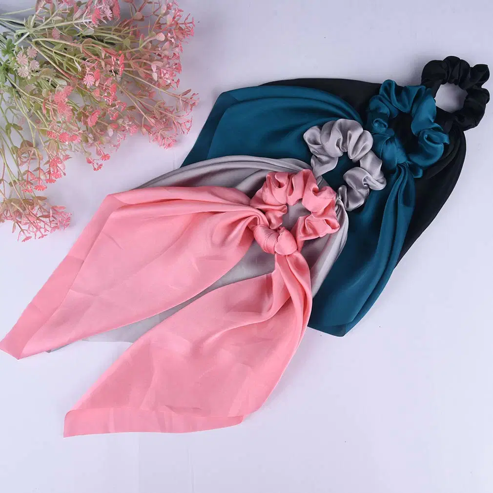 Accessories Vintage Chiffon Floral Scrunchie 12 PCS Hair Scarf Hair Scrunchies