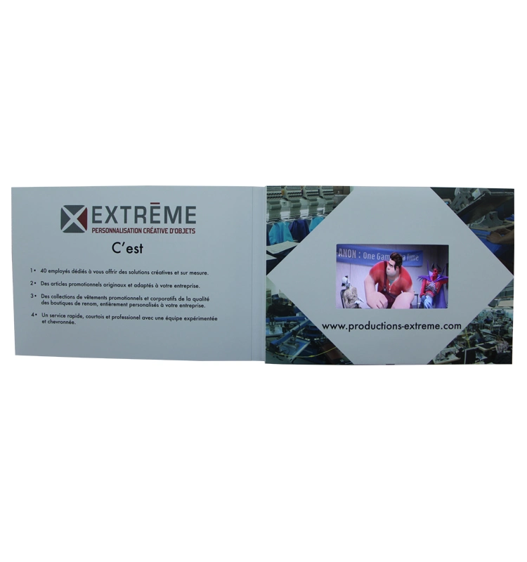 restaurant Custom LCD Screen Video Brochure