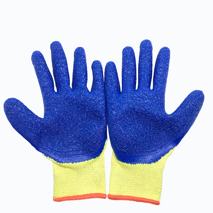 Cotton Liner Latex Coated Construction Working Gloves