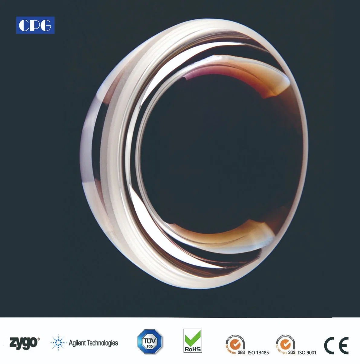 La lente óptica asférica, vidrio o sílice fundida de cuarzo//infrarrojos Material, pulido CNC personalizado