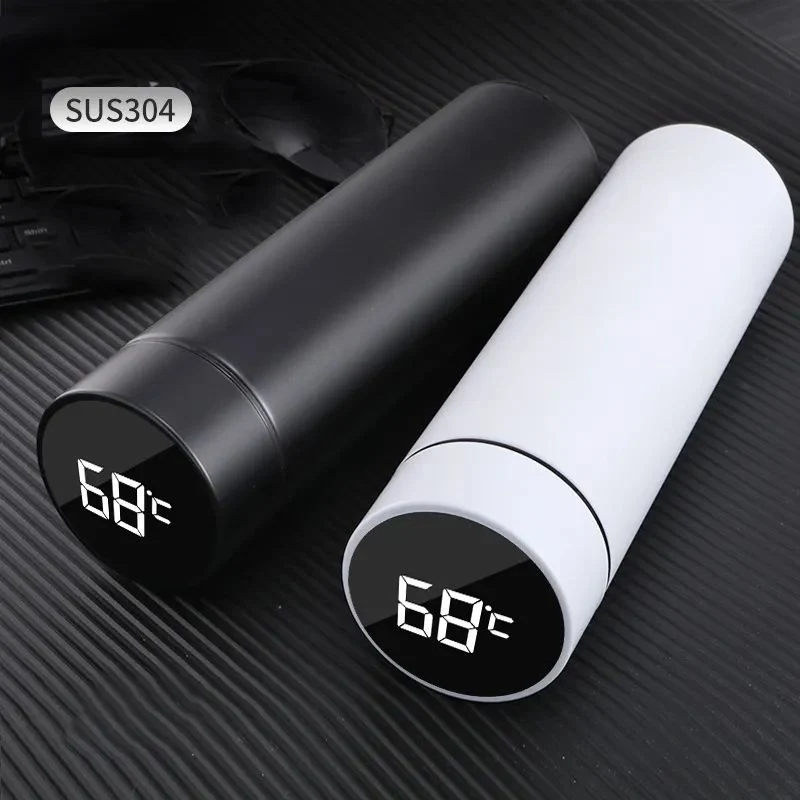 500ml Logo Termos Custom Thermo Bottle Cup Flask LED Temperature Digital Display Mate Acero Inoxidable Smart Water Bottle