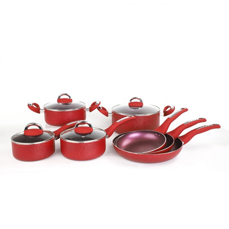 11 Pieces Pots Pans Nonstick Colorful Nonstick Coating Cookware Set with Induction Bottom