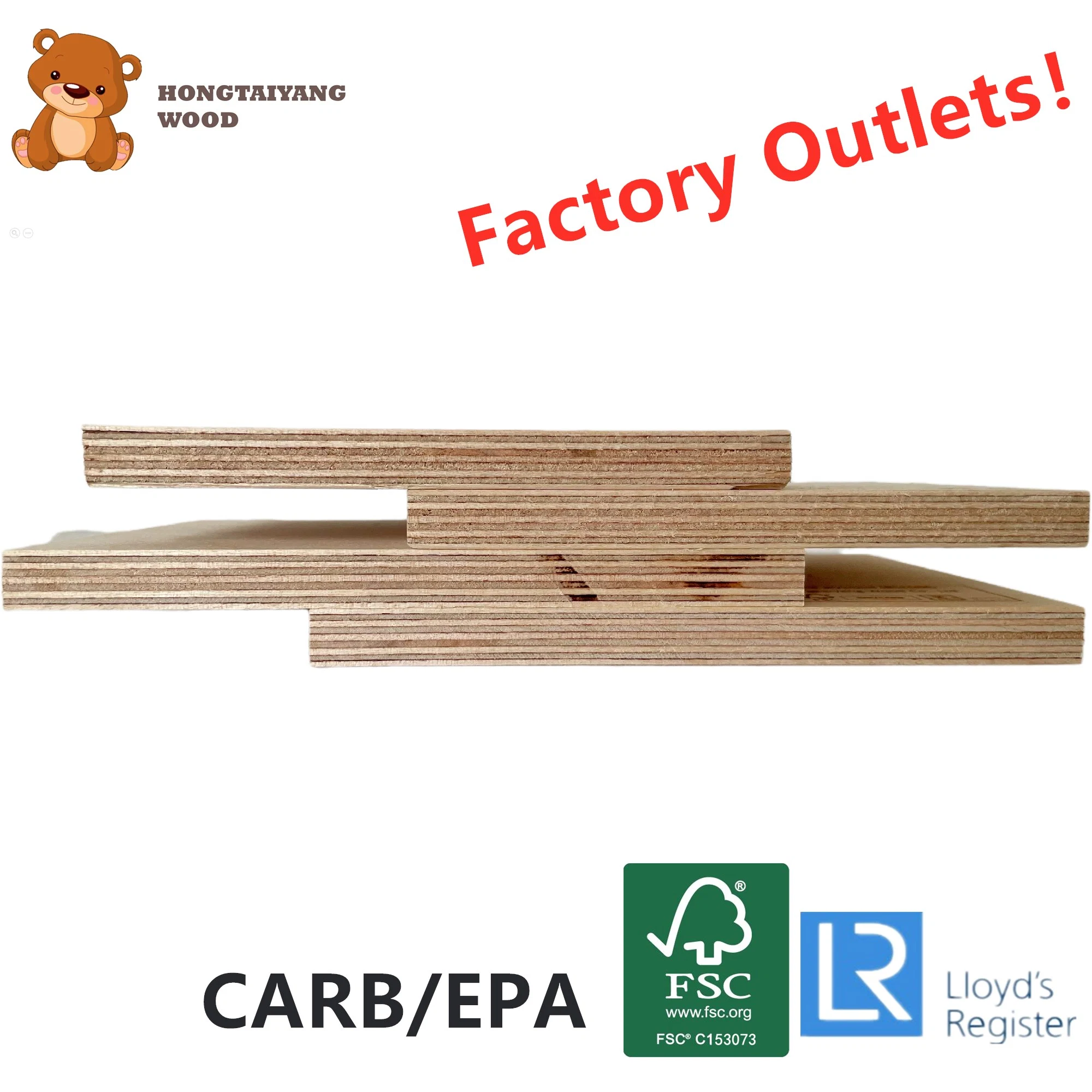 Fsc Lloyds Register&EPA/Carb Certified Factory 3/6/9/12/15/18/21/25/28/30/36mm Marine Plywood