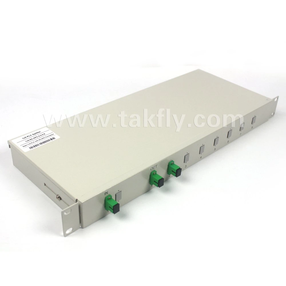 RoHS Compliant Gpon Epon Rack Mount Fiber Optic PLC Splitter