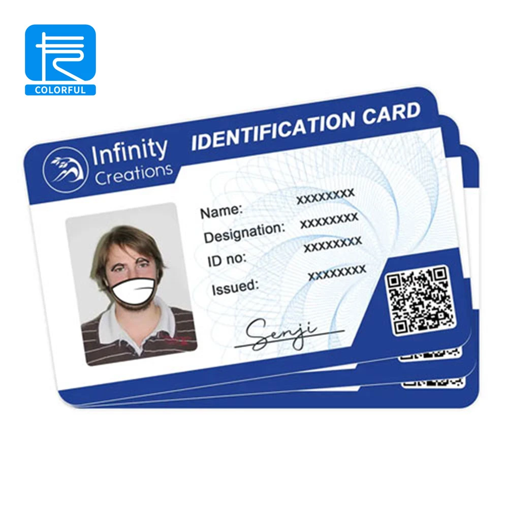 Tarjeta de identificación de plástico de alta calidad personalizada Portrait ID de PVC Photo ID Tarjeta