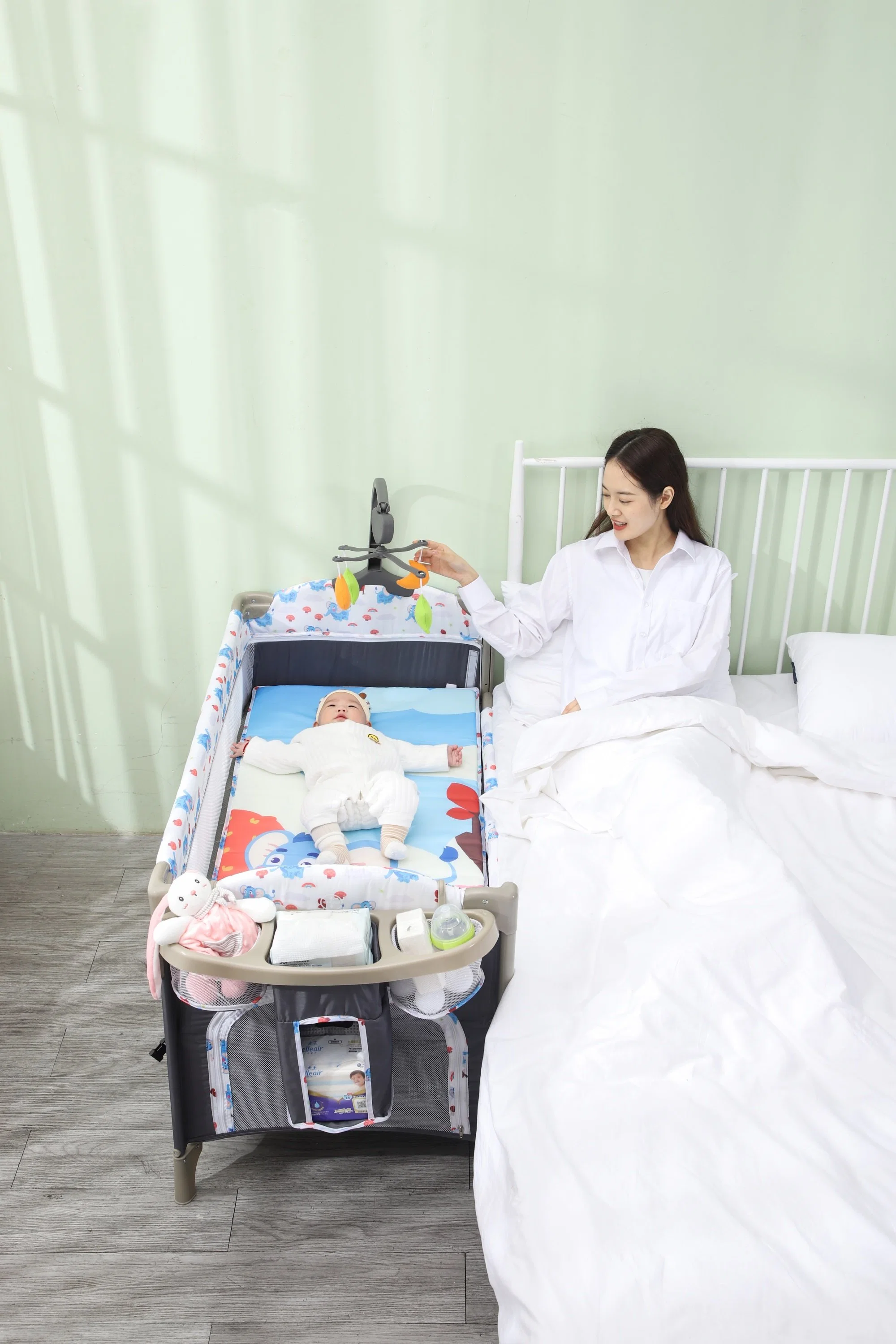Cama de seguridad segura barata para bebé Swing bebé recién nacido plegable Cama