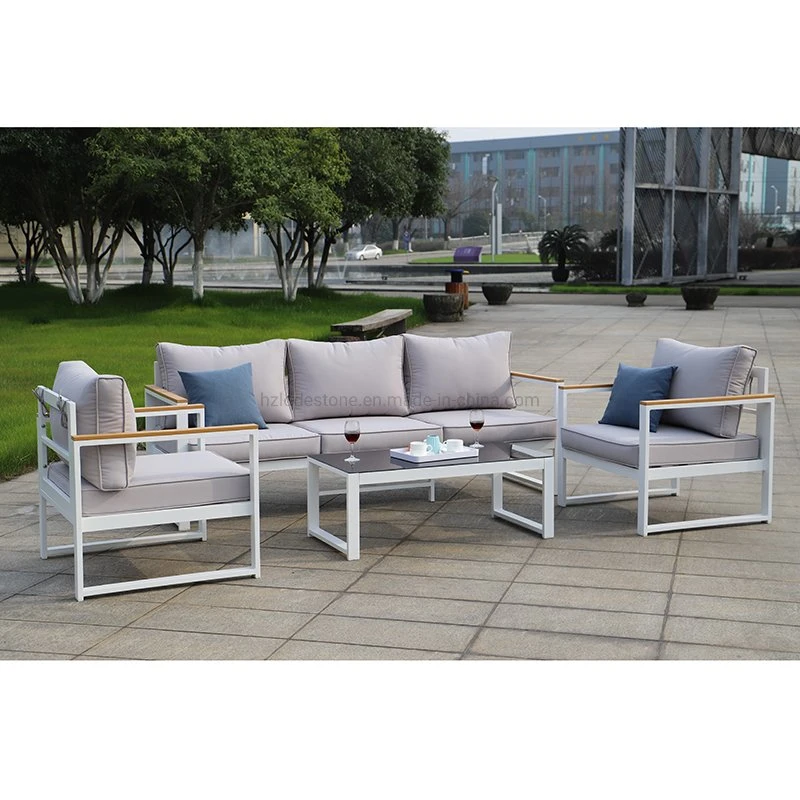 Großhändler Modern Hot Verkäufer Aluminium Conversation Patio Outdoor Lounge Sofa Gartenset Gartenmöbel