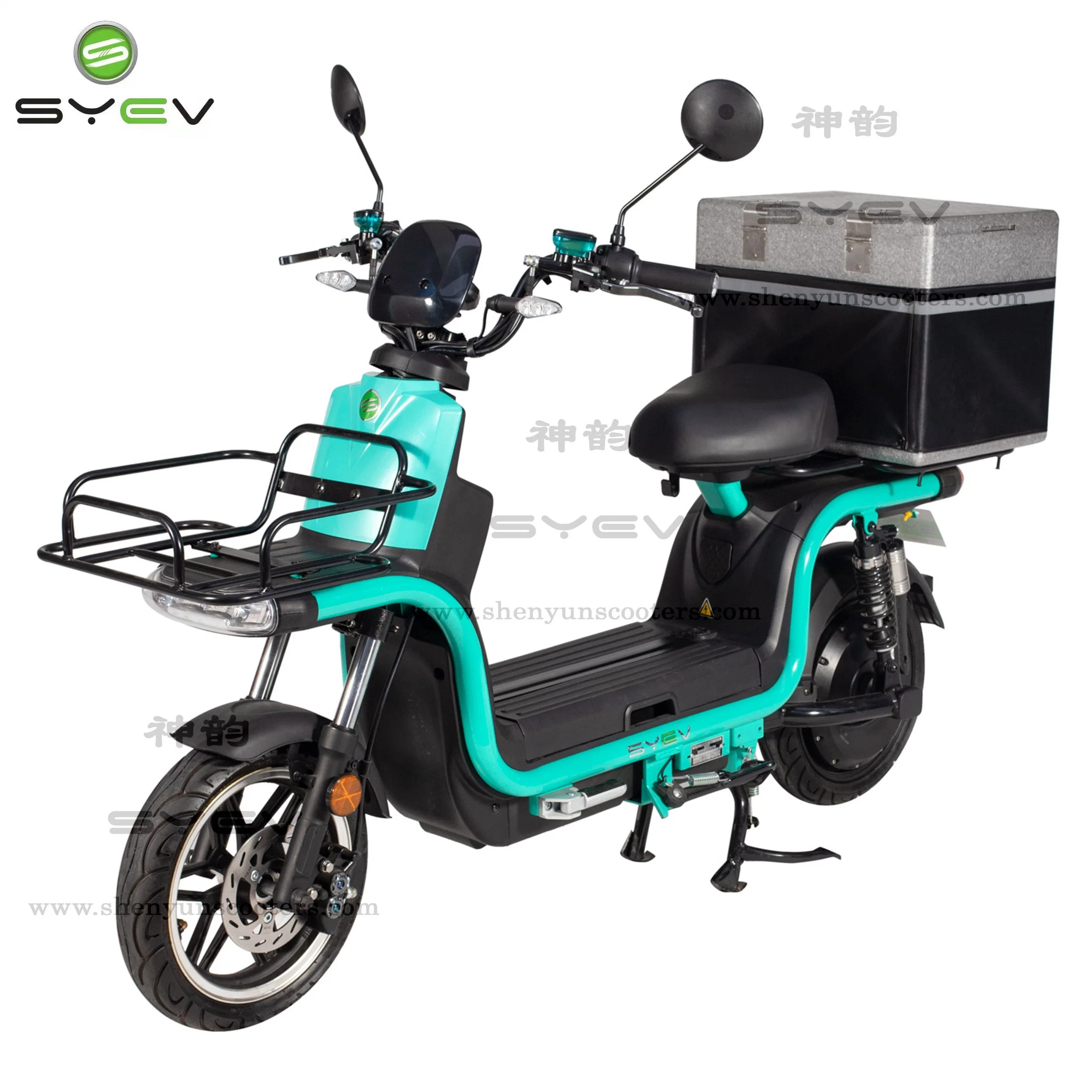 60V 72V Two Wheel Eco-Friendly Moped Strong Steel Frame Electric Delivery Scooter with 2 Big Carry Box Good Climbing Capacity E Motorcycle Mobility E Bike