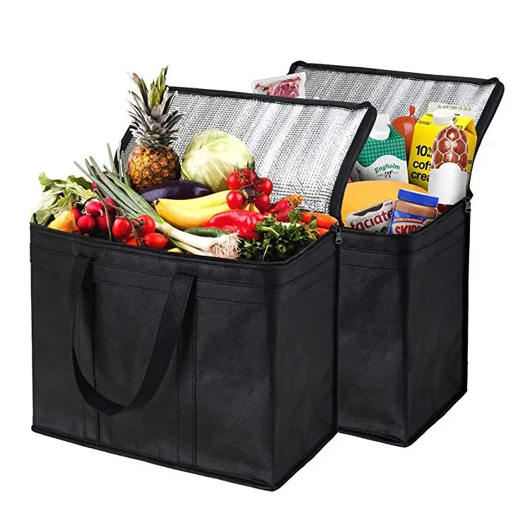 Promotional Non Woven Insulated Outdoor Picnic Food Cooler Bag Custom Logo Wine Tote Cooler Bag