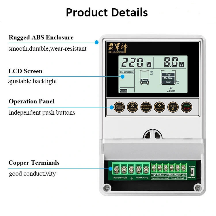 Painel de controlo da bomba de água doméstica automática Económica 3HP AC220V