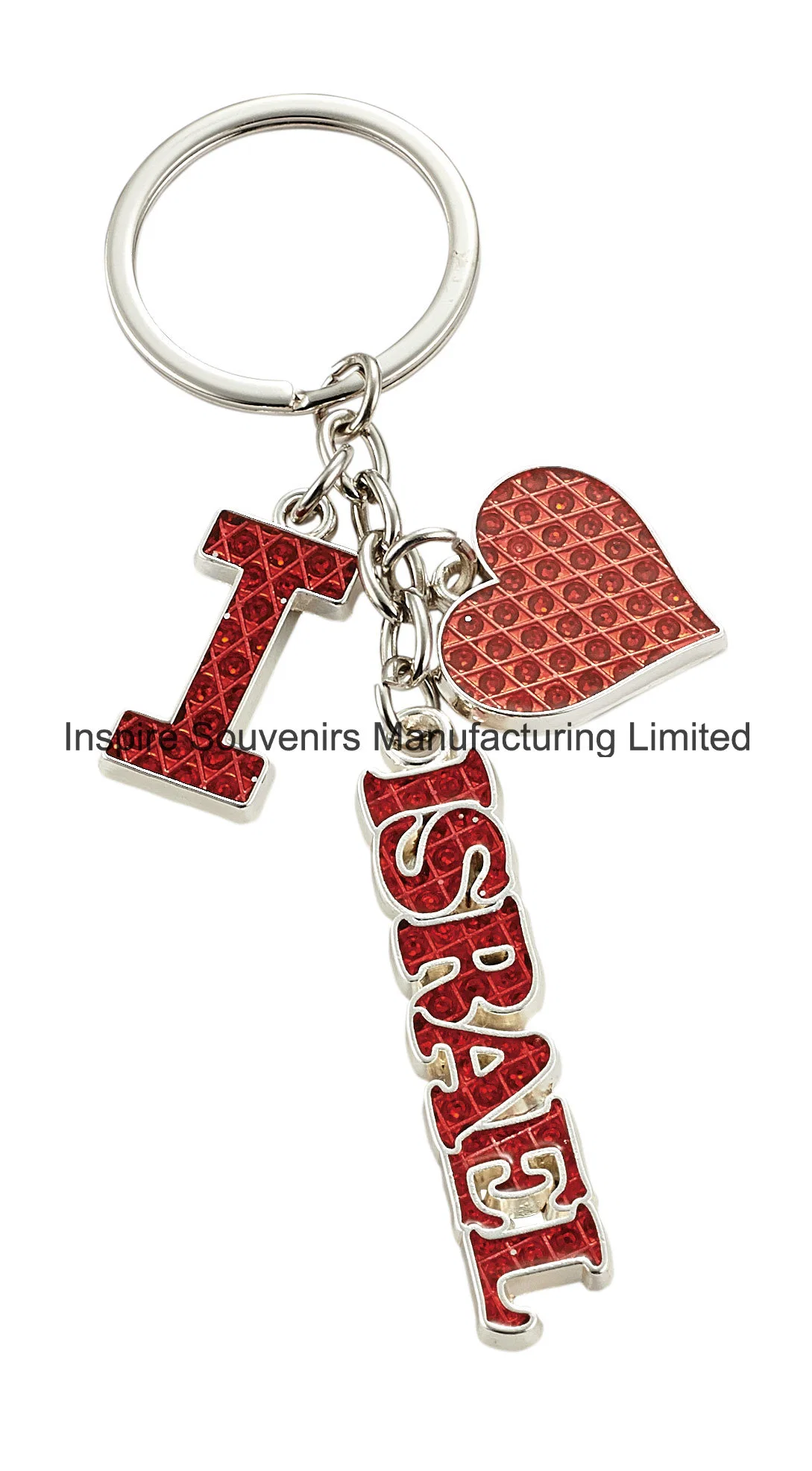 Functional Metal Key Chain with Whistle & Compass, Customized Key Ring