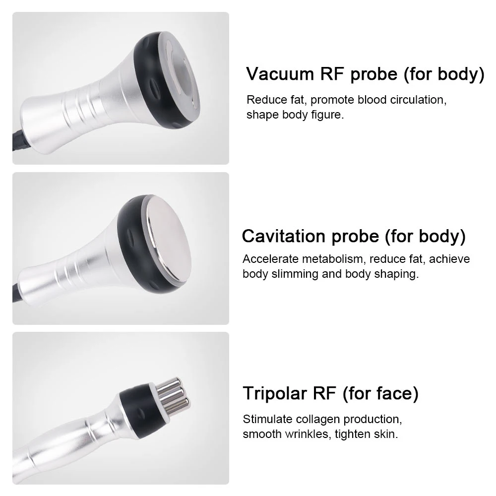 3 en 1 de la cavitación RF la cavitación de vacío de pérdida de peso 40K el equipo de adelgazamiento de la máquina