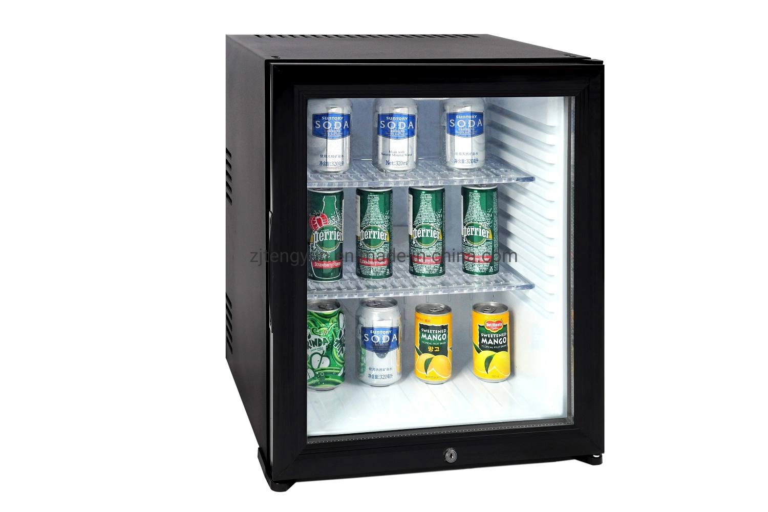 Beber bebidas Hotel ruido silencioso Gabinete refrigeradores sin electrónica inteligente de sistemas de auto una pequeña nevera minibar