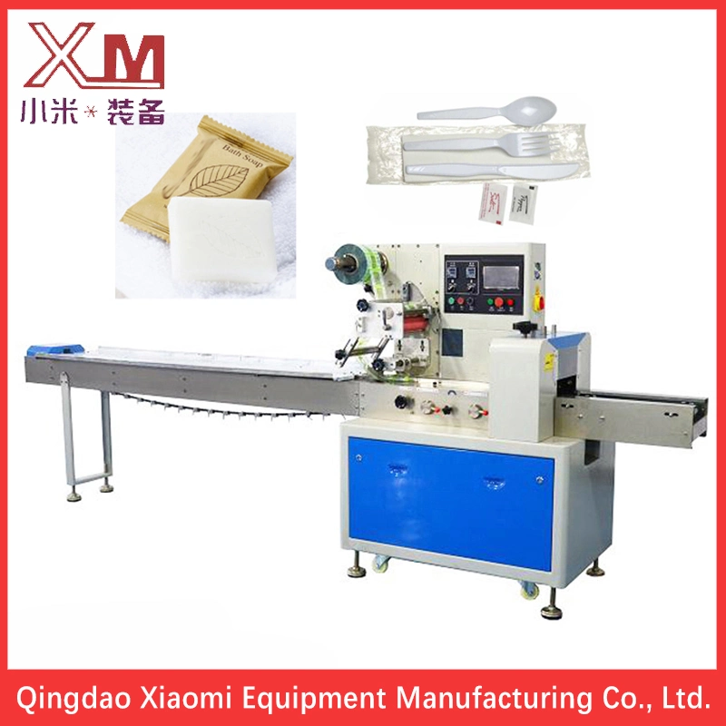 Automatic Horizontal Flow Food Packing Machine/ Packaging Machine/ Wrapping Machine for Bakery Food/ Cracker/ Bread/ Biscuits/ Chocolate Bar