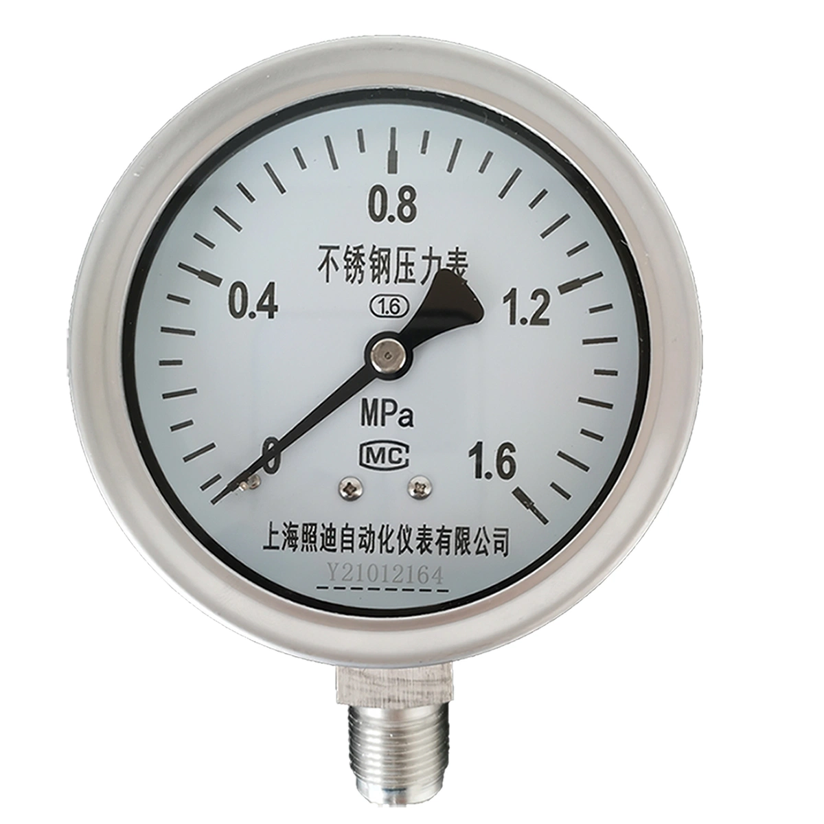 CE Certified Bourdon Tube Stainless Steel Pressure Gauge for Natural Gas