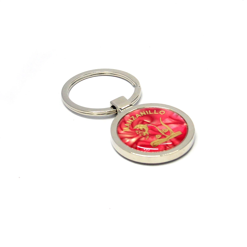 Wholesale/Supplier Custom Cheap Round Shape Keyring with Epoxy