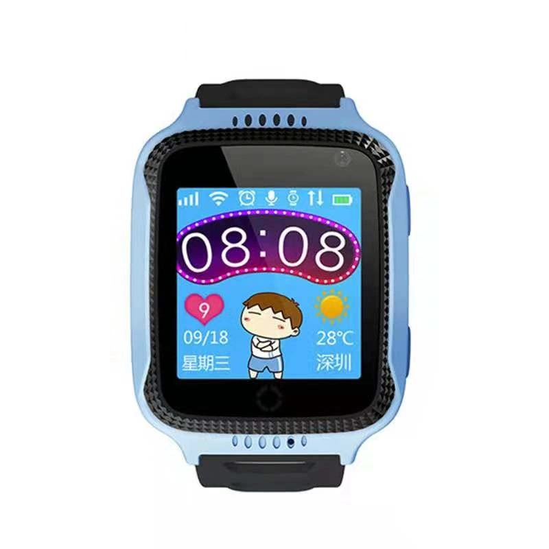 Los niños Tracker GPS Pantalla táctil resistente al agua Reloj inteligente Sos una linterna para Chicas Chicos Don Ver Q528