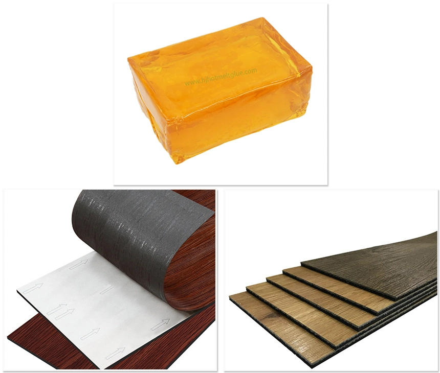 Psa Yellow Block Hot Melt Adhesive Glue for Spc Flooring Title Sheet