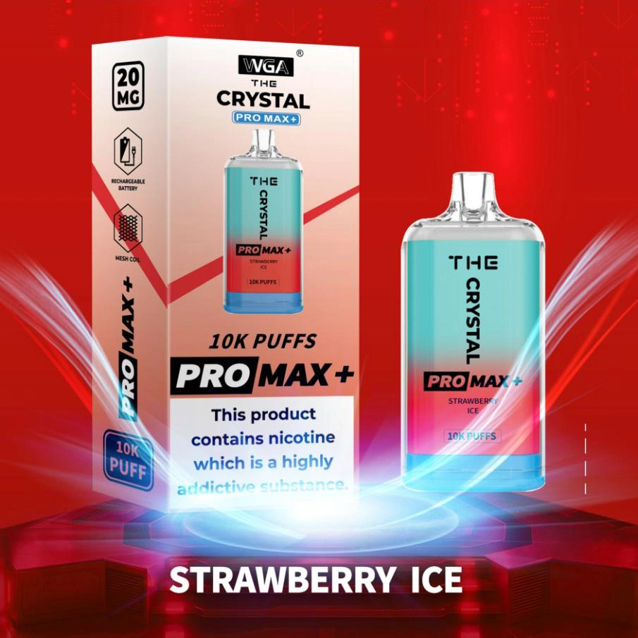 WGA Crystal le 10000 PRO Max+ Mrvi Bar Zbood Kurve Proud Minicup Crzstal PRO Caky ISTA E Vape Disposable/Chargeable Vape