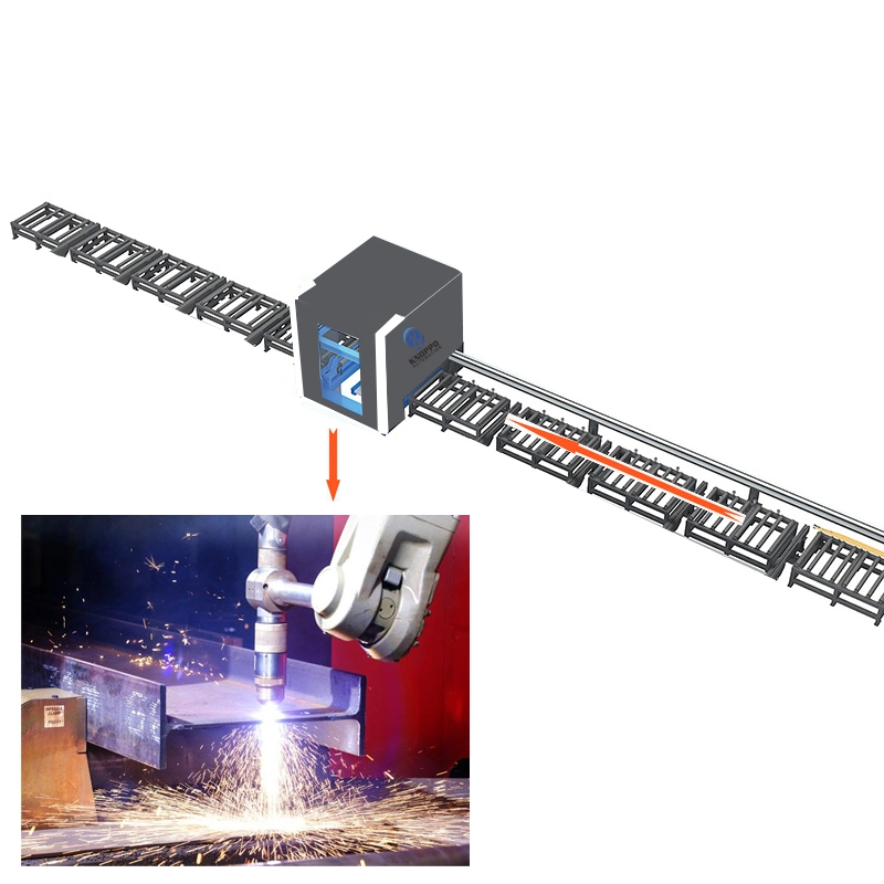 CNC Cutting Machine with Flame Plasma Cutter for H Beam