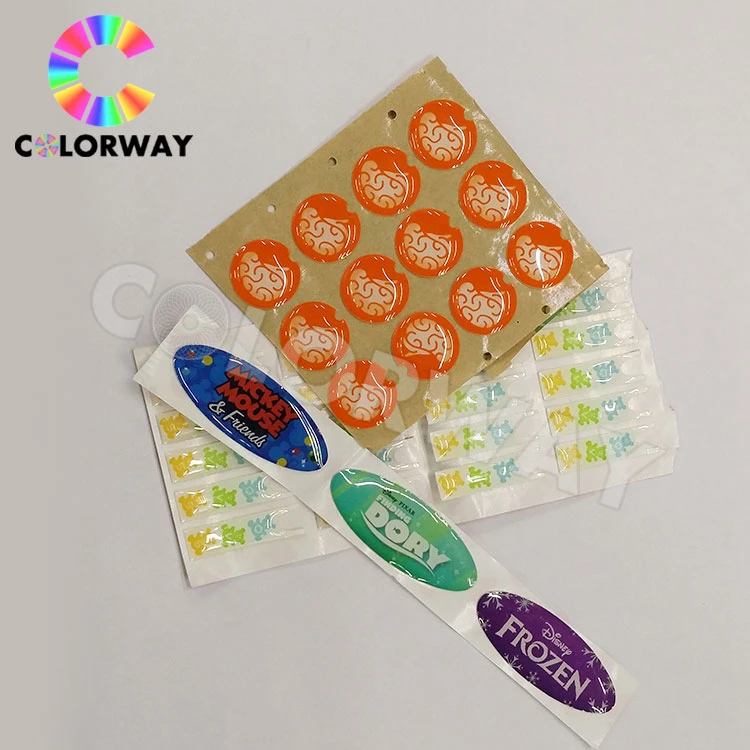 High Frequency Promotion Gift Custom Round Domed Epoxy Sticker