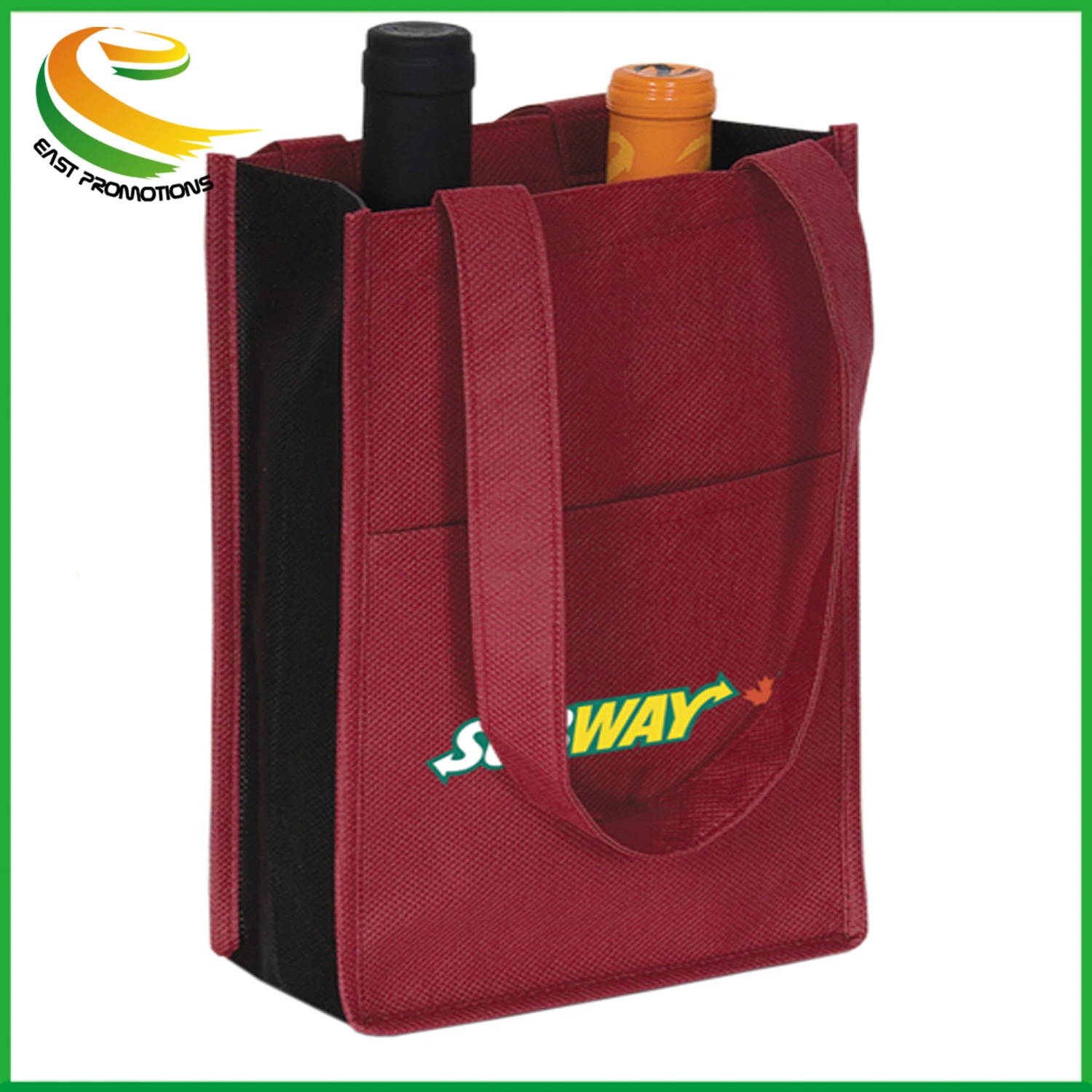 Impresos personalizados hábil durabilidad reutilizables 2 4 6 Botellas reciclables Bolsa no tejido de botella de vino, Multi Botella de Cerveza Bolso