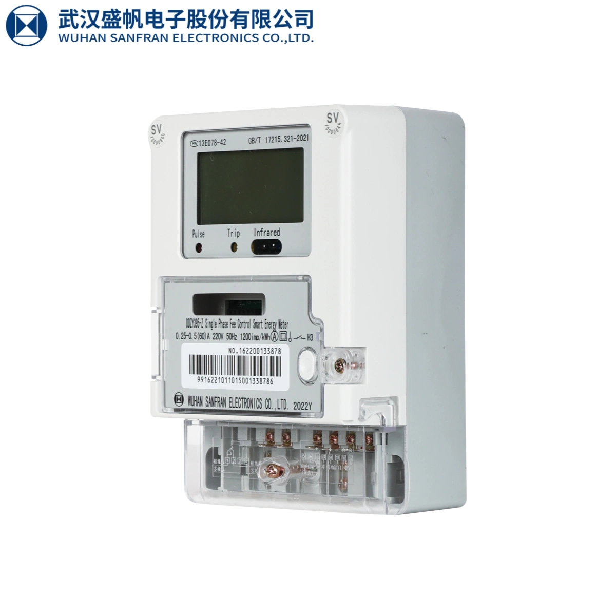 Single Phase Two Wires Smart Power Energy Meter