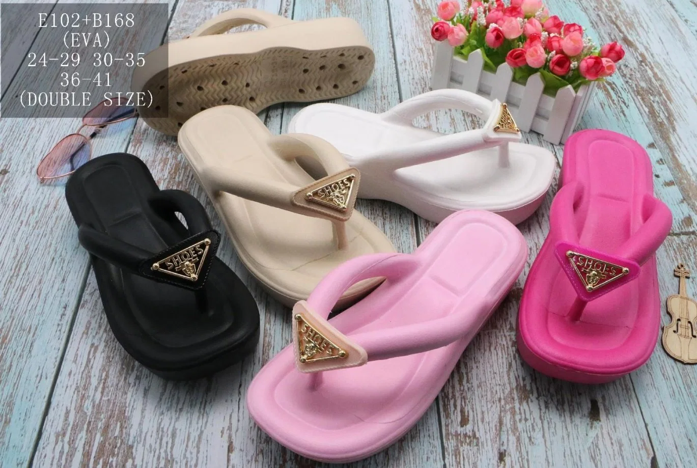 Factory Wholesale/Supplier Summer Fashion Female Flip-Flops Slippers Women EVA Flat Sandals