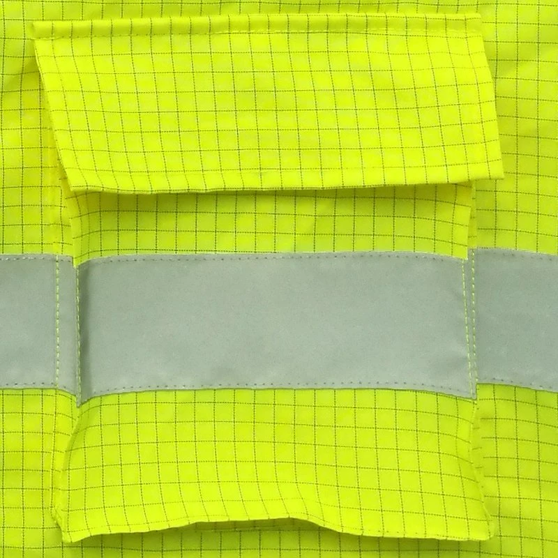 High Visibility Zipper Front Safety Vest with Reflective Strips Hi Vis Vest Meets ANSI/Isea Standard