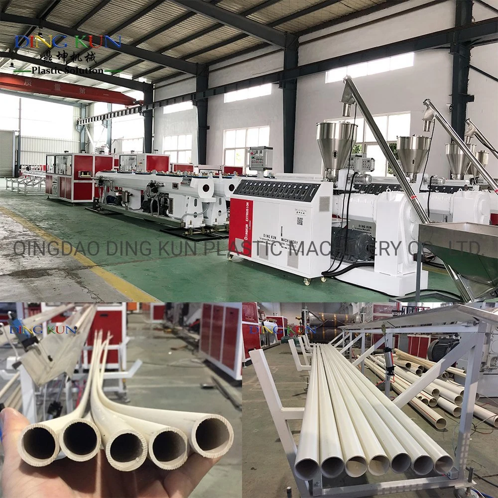 16-630 mm PVC CPVC UPVC / HDPE / LDPE / PE PP PPR Conduit Pipe /Hose Twin& Single Screw Extruder / Extrusion Plastic Making Machine for Water/ Gas Supply Price