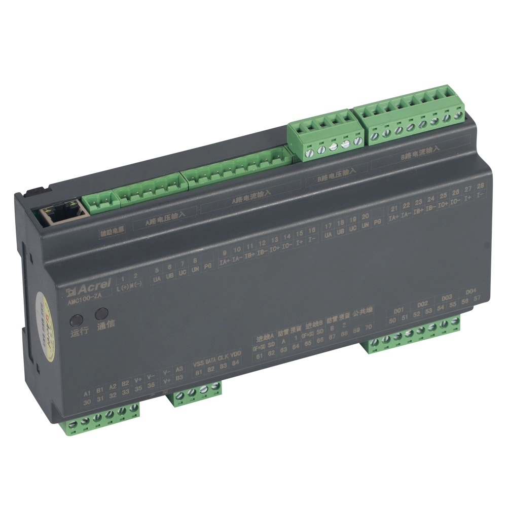 Acrel Amc100-ZA Data Center IDC Canais principais Controle de Interruptor AC Medidor de potência de fuga de temperatura RS485 Modbus-RTU