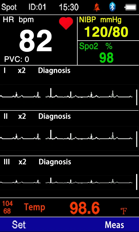 Professional Medical Devices Portable Handheld Multiple Parameter Vital Sign Medical Instrument