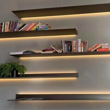 Modern Simple Style Home Furniture Aluminum LED Shelf Rack Storage