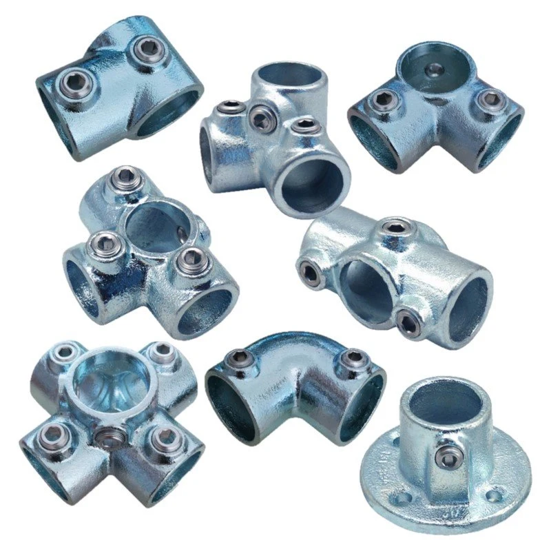 Structural Pipe Fittings with Flat Screw Black Iron Corrosion-Resistant Malleable Tube Klamp Base Flange