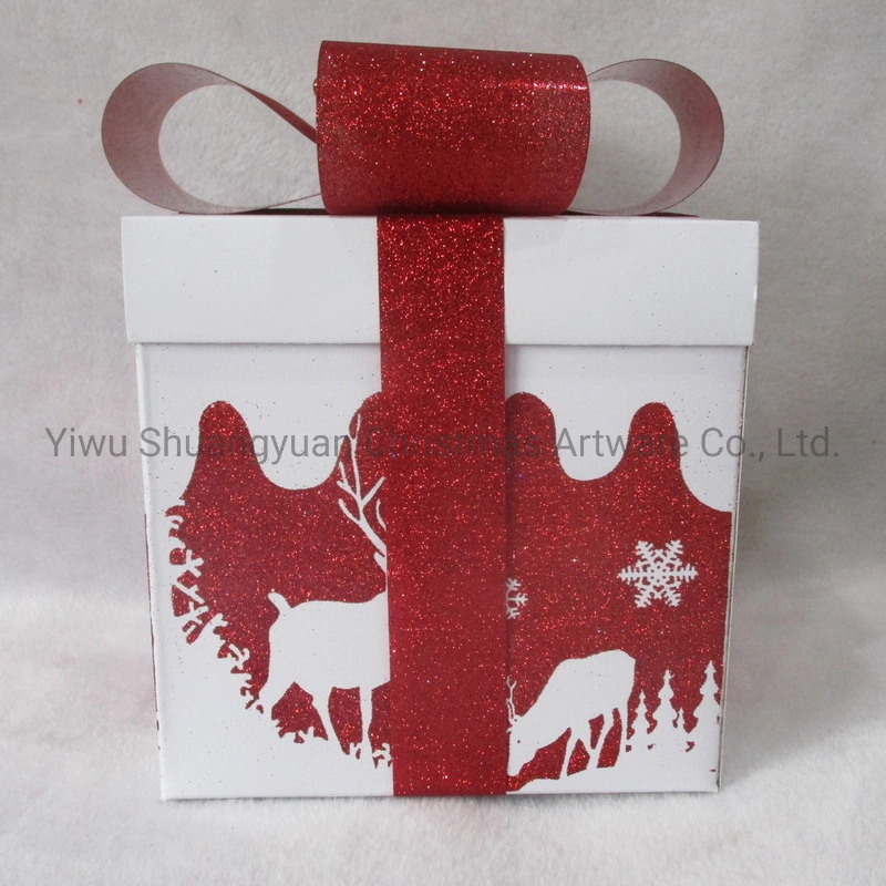 Christmas Paper Gift Box Set for Holiday Wedding Party Decoration Supplies Hook Ornament Craft Gifts