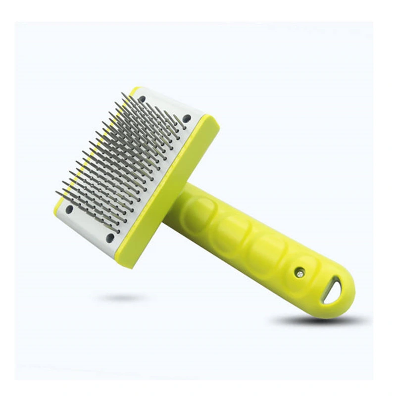 Stainless Steel Needle Dogs Cats Hair Removal Comb Self-Cleaning Dog Brush