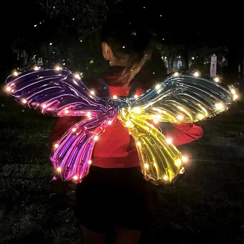 Butterfly Wings Children&prime; S Festival Angel Wings Children&prime; S Travel Souvenir Toy Decoration Birthday Party Decoration Aluminum Foil Balloon