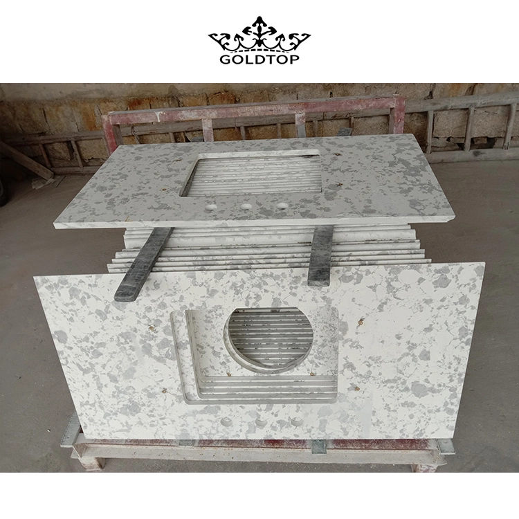 Ogee/Bullnose/Eased/Beveled/etc Edge Process Artificial Stone Exotic Series Quartz Prefab Kitchen Countertop/Bathroom Vanity Top