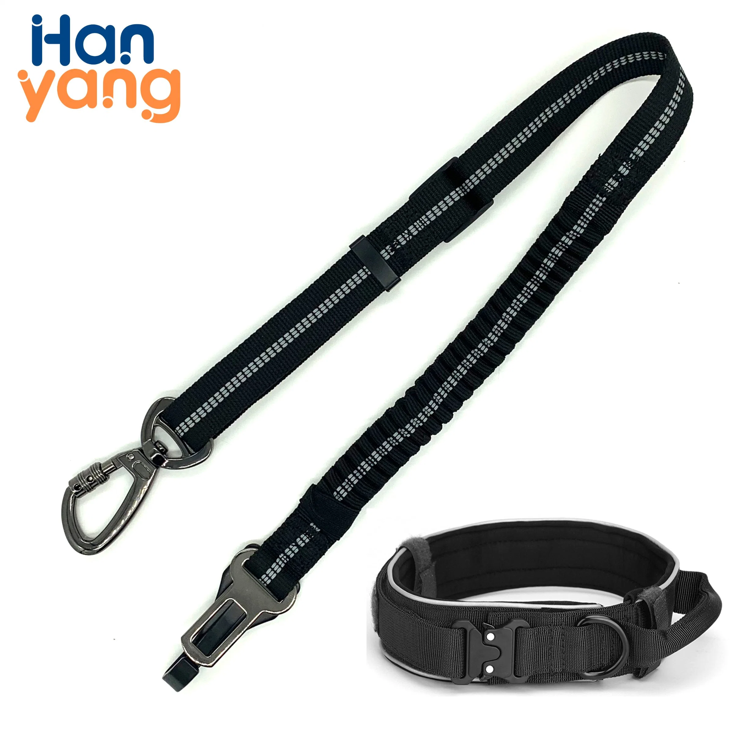 Hanyang Pet Safety Nylon Seltbelt Set Factory Price Wholesale Personalized Designer Stylish Dog Collar Leash Set