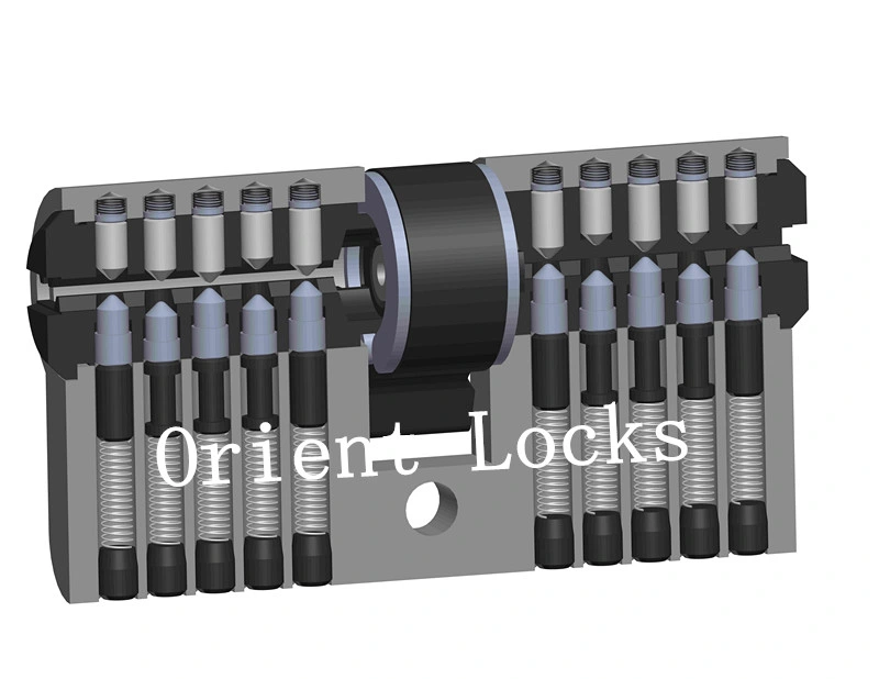 Euro Profile Computer Cylinder with up-Down Pins with Anti-Break Stainless Steel Rod