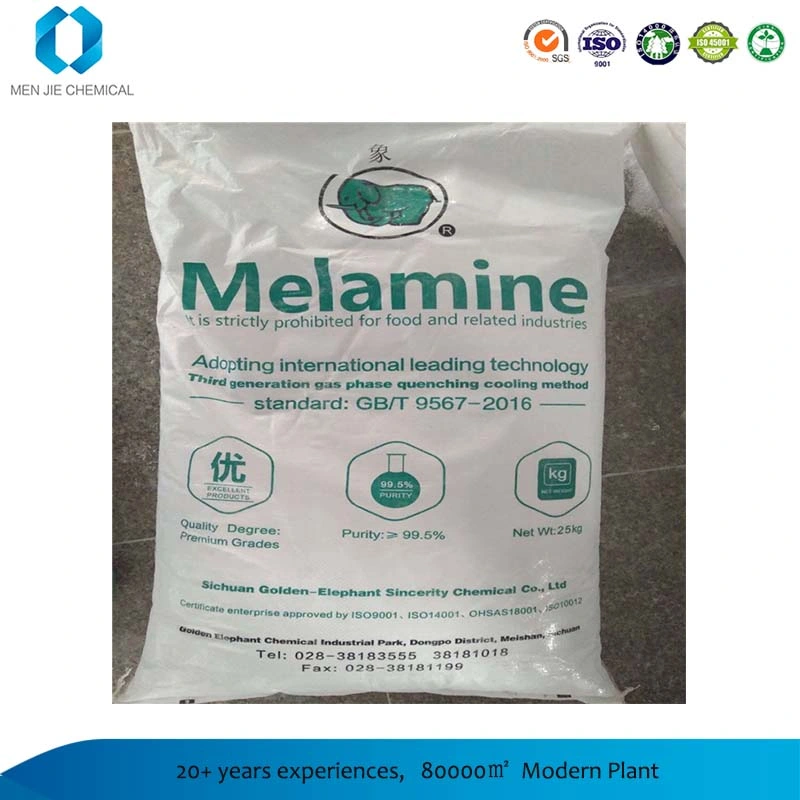 CAS 108-78-1 Polvo blanco melamina 99,8% para la producción de resina de melamina MDF duradero