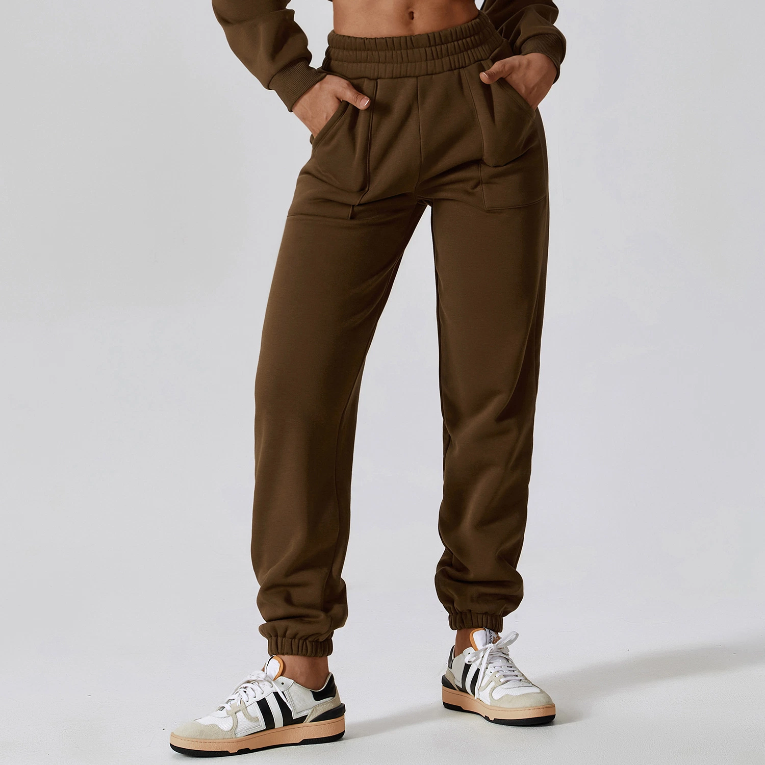 Rocker Padded Sports Sweatpants Ladies Drawstring Pants Loose Fitness Wear Women Sports Wear