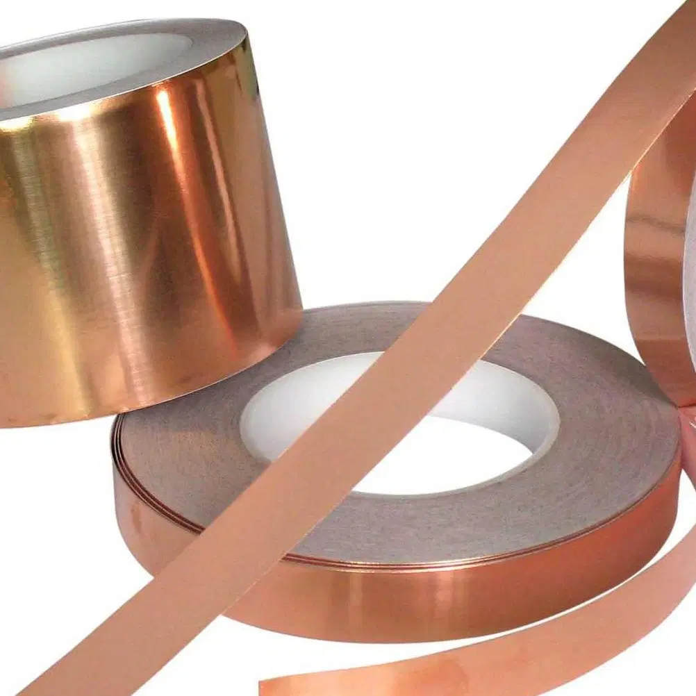 Foil Tape Die Cut Double Conductive Copper Acrylic Double Sided Masking No Printing Copper Film Pressure Sensitive Doil Tape