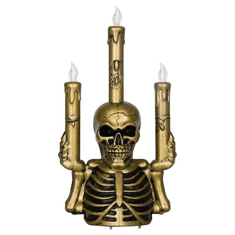 Halloween Decorations Haunted House Human Skeleton Home Decor Gift LED Candle