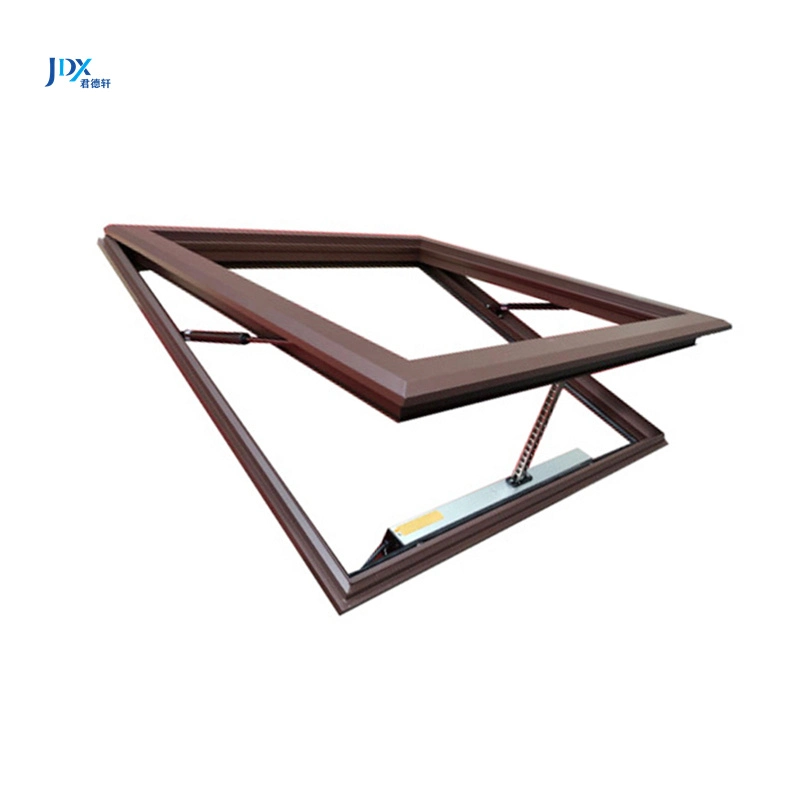 Guangzhou Hurricane Impact Glass UPVC PVC Vinyl Sunroof Flush Sky Roof Window House Commercial Thermal Break Aluminum Clad Wood Awning Windows