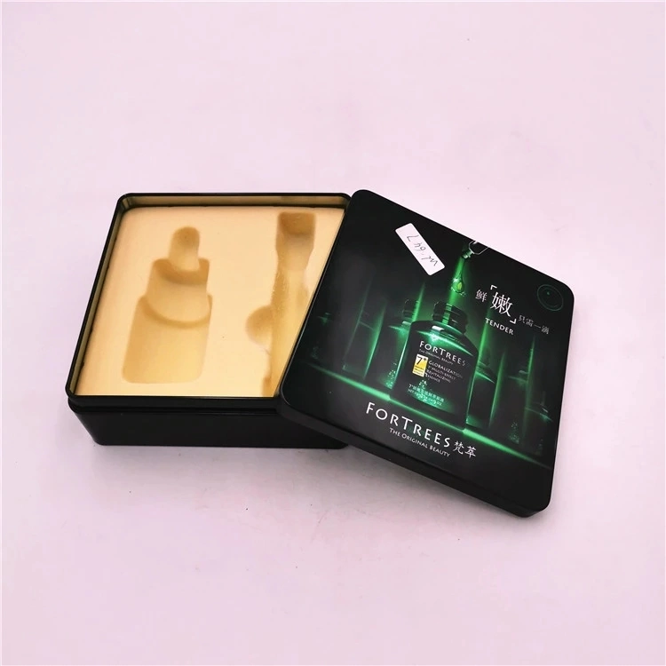 Custom Square Metal Tin Box for Cosmetic Packaging