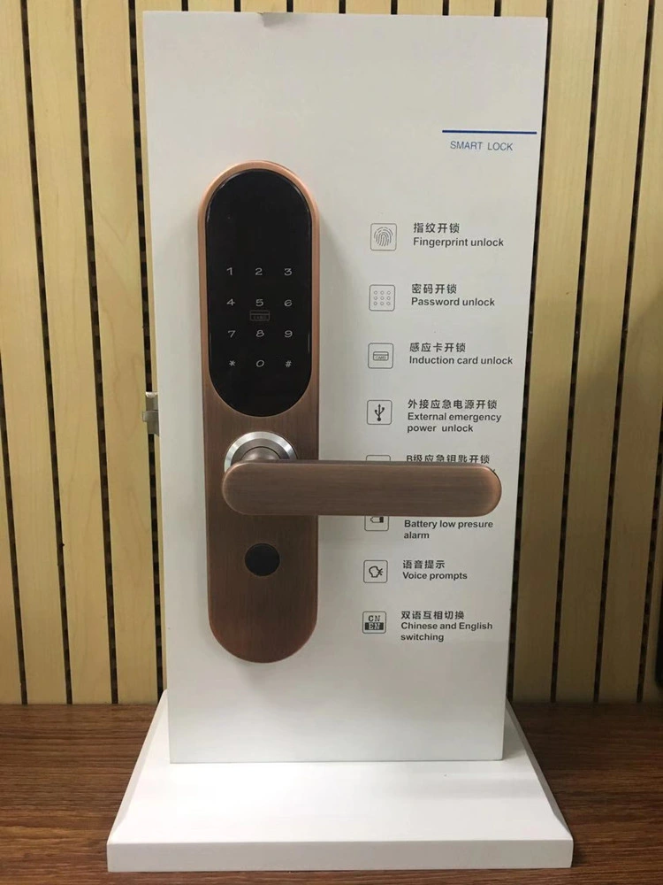 Controlo de Impressão Digital Biométrica Fechadura porta digital sem chave da fechadura de porta Fingerprint + Senha Cartões ++ teclas mecânicas para Home