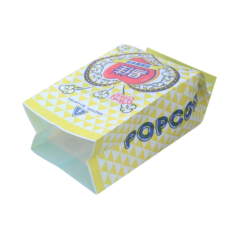 China Customized Logo Printing Paper Bag High Temperature and Oil Resistance Popcorn Packaging Design